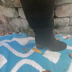 Journee Collection Black Over the Knee Boots